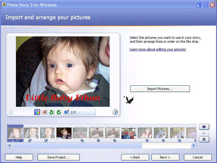 Microsoft Photo Story 3 Screen Shots