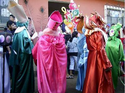 Convites, where people dress up in Christmas outfits for a contest