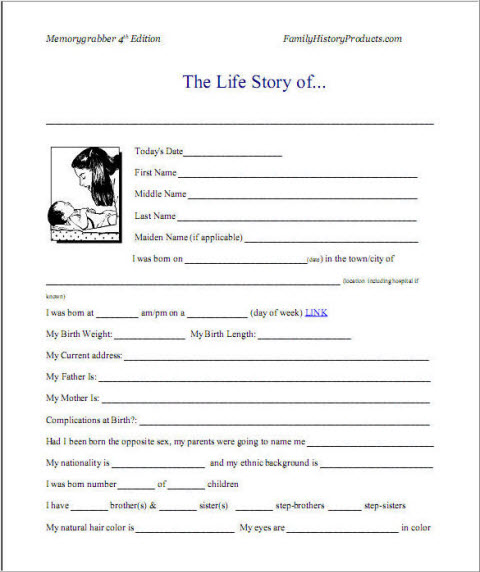 biography worksheet template